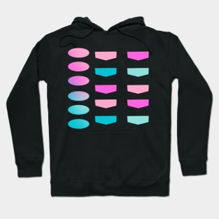 Back to School Teal and Fuchsia Gradient Planner Labels Hoodie